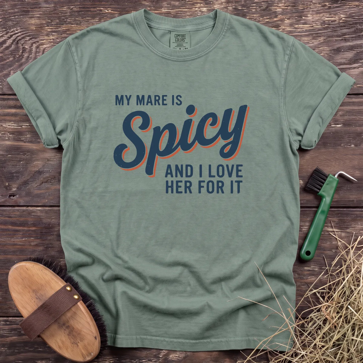 My Mare Is Spicy T-Shirt in Bay [color: Bay]