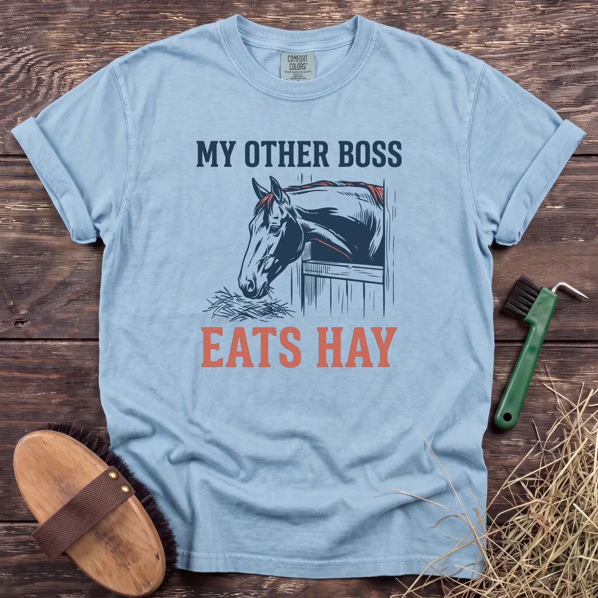 My Other Boss T-Shirt in Chambray [color: Chambray]