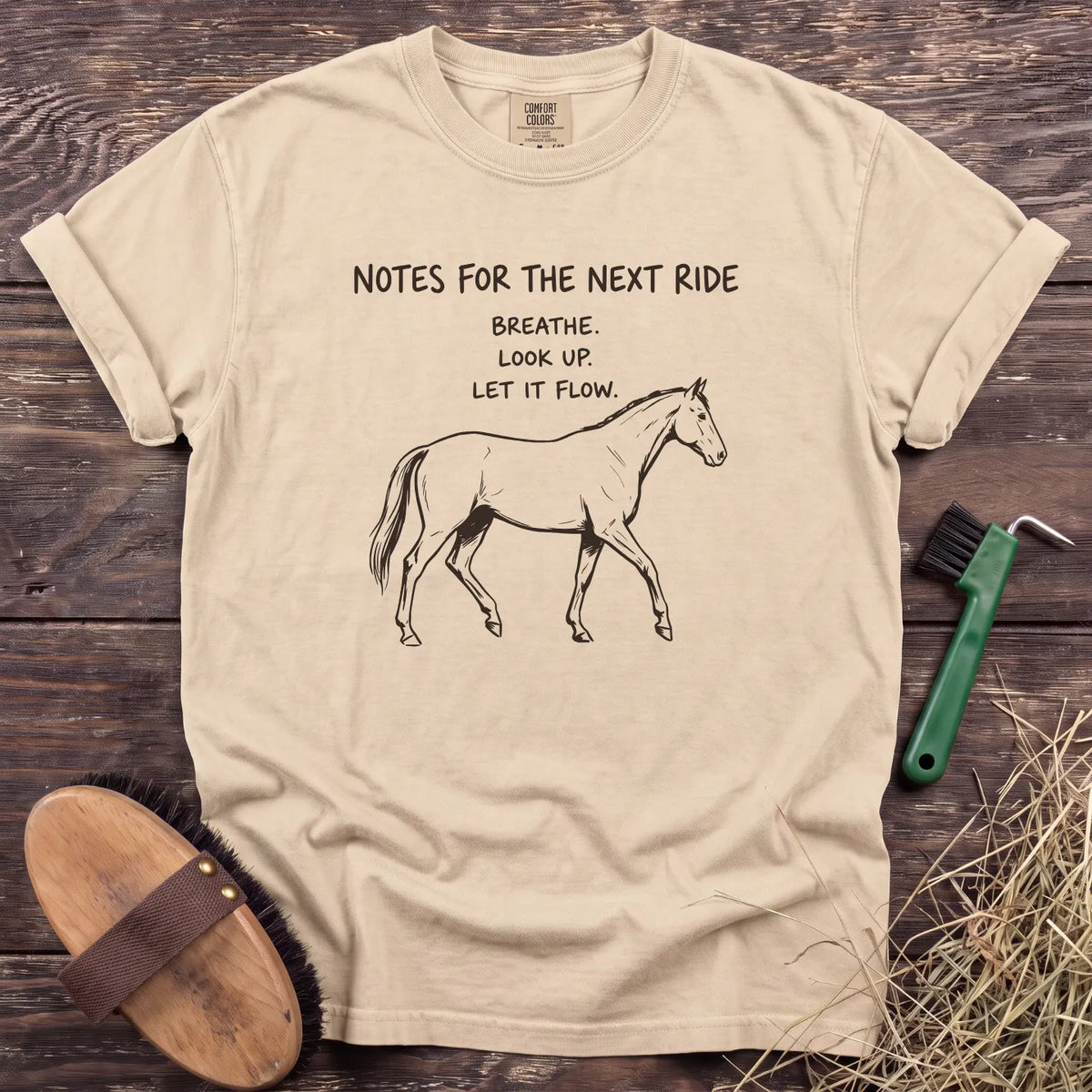Next Ride Notes T-Shirt in Ivory [color: Ivory]