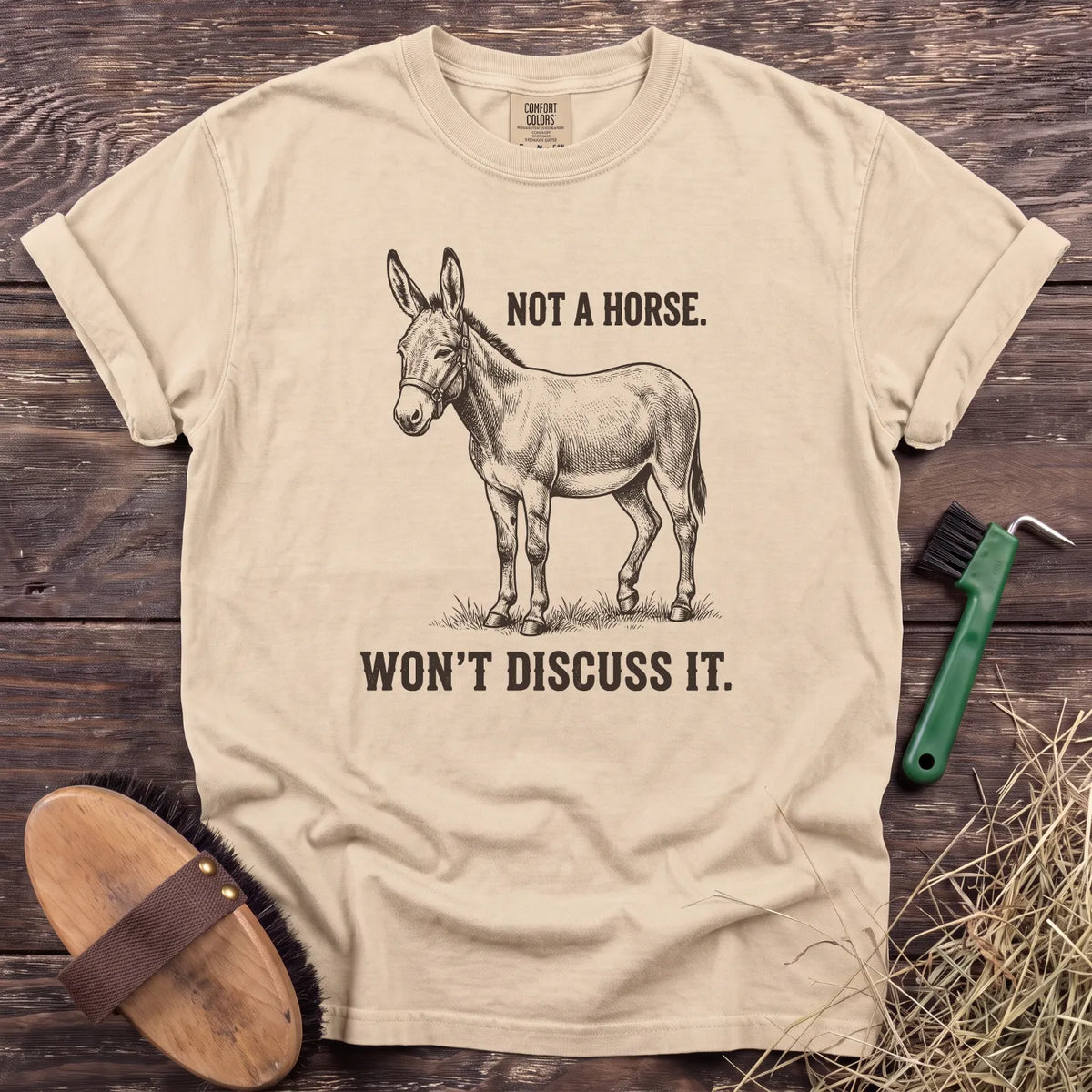 Not a Horse T-Shirt in Ivory [color: Ivory]