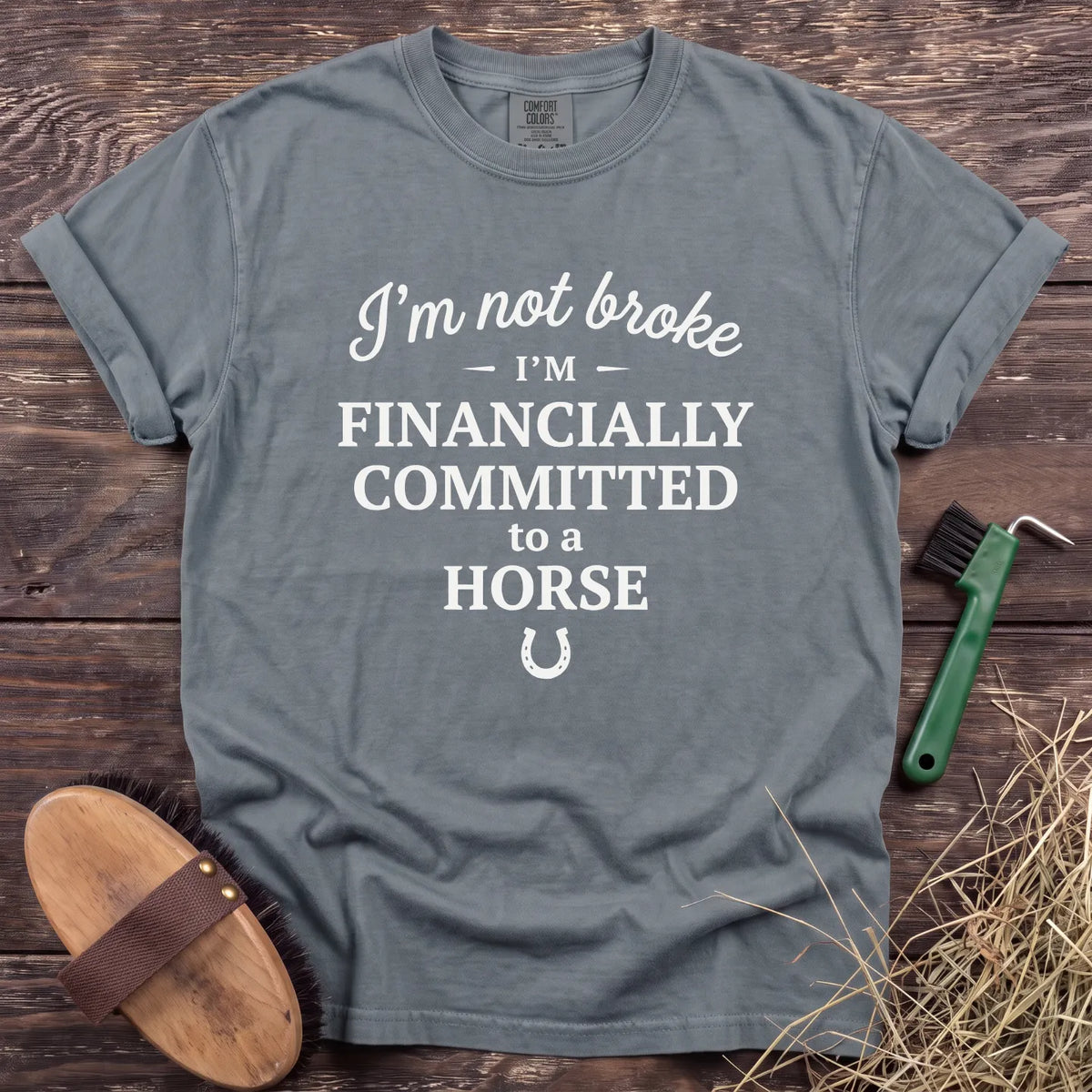 Not Broke T-Shirt in Granite [color: Granite]