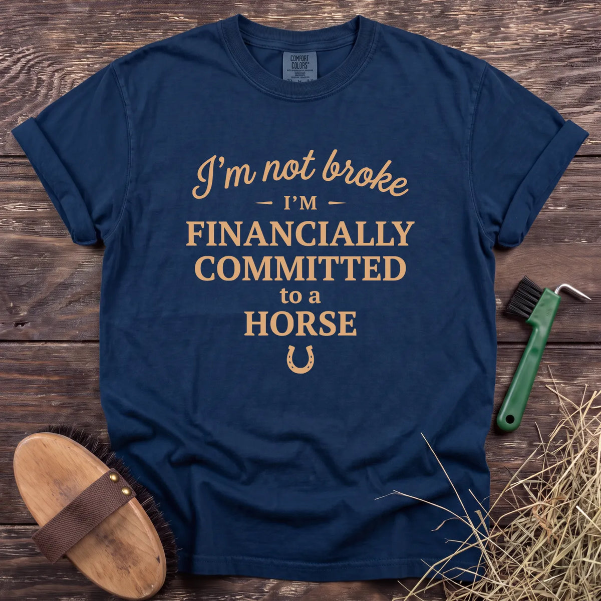 Not Broke T-Shirt in Navy [color: Navy]