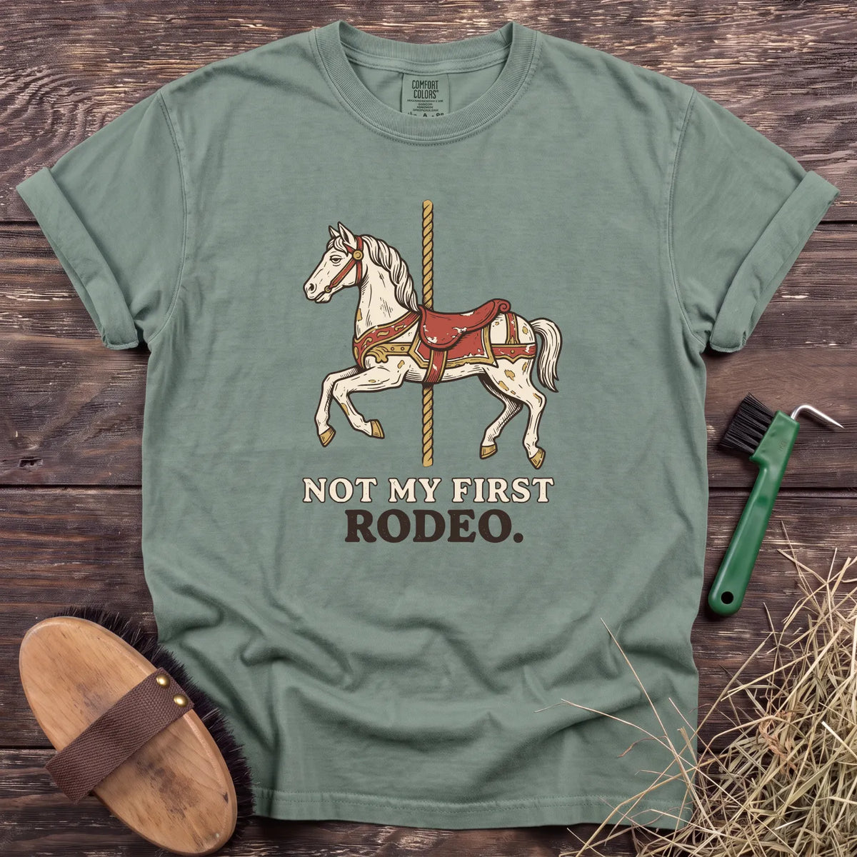 Not My First Rodeo T-Shirt in Bay [color: Bay]