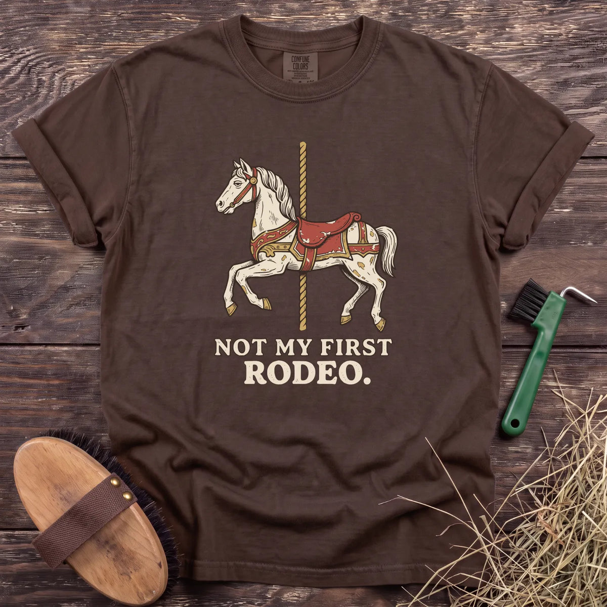 Not My First Rodeo T-Shirt in Espresso [color: Espresso]