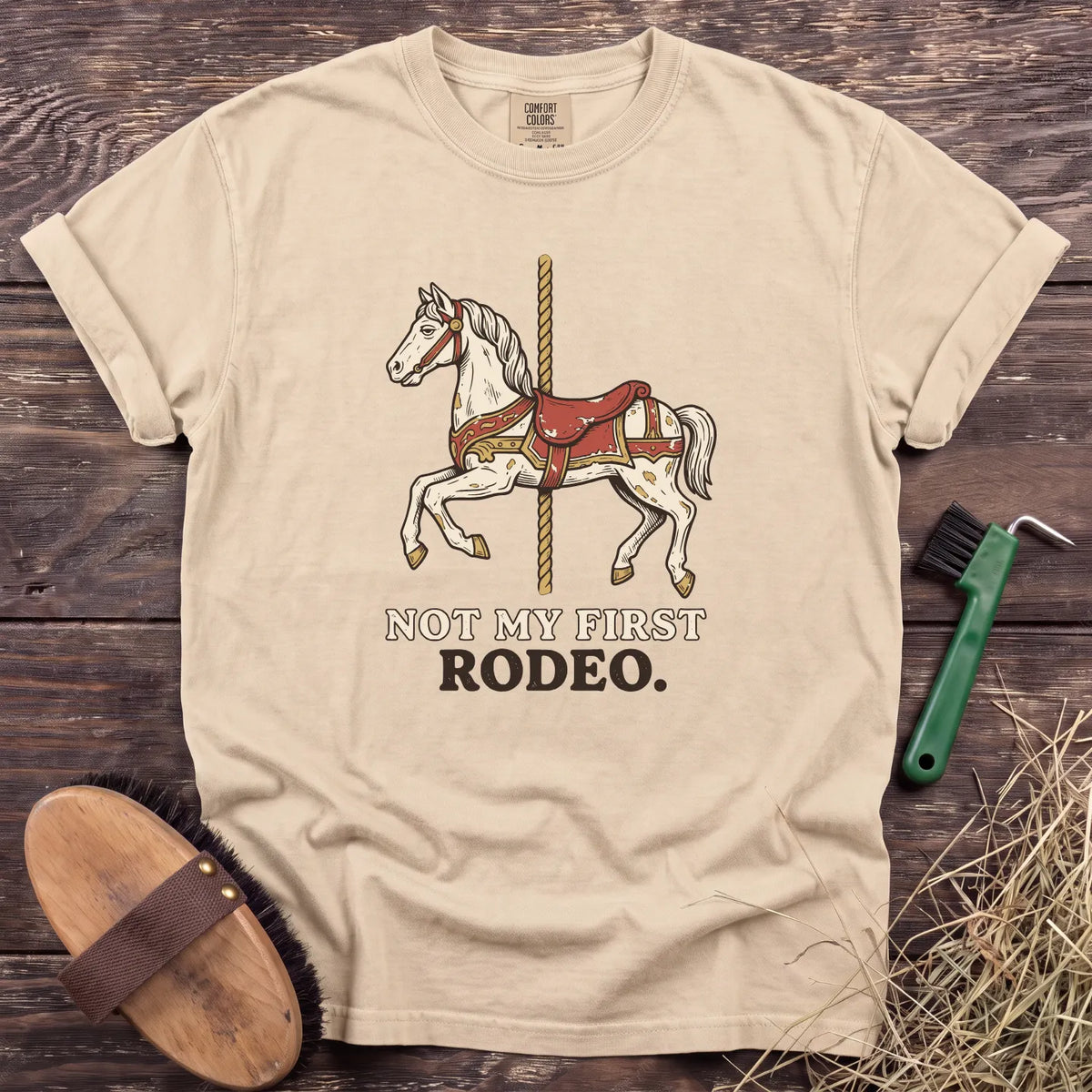 Not My First Rodeo T-Shirt in Ivory [color: Ivory]