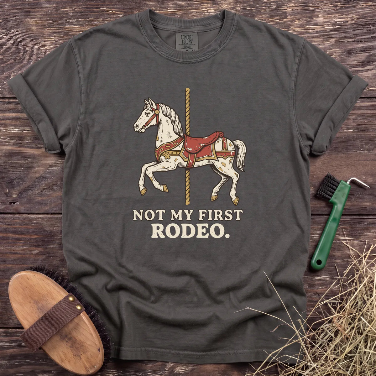 Not My First Rodeo T-Shirt in Pepper [color: Pepper]