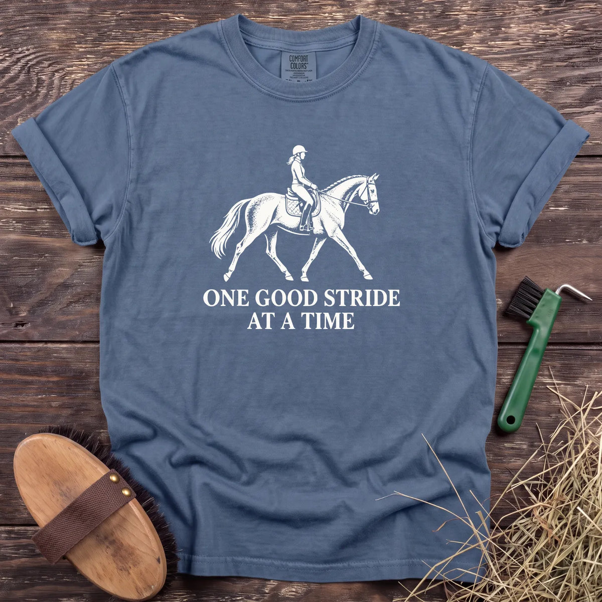 One Good Stride T-Shirt in Blue Jean [color: Blue Jean]