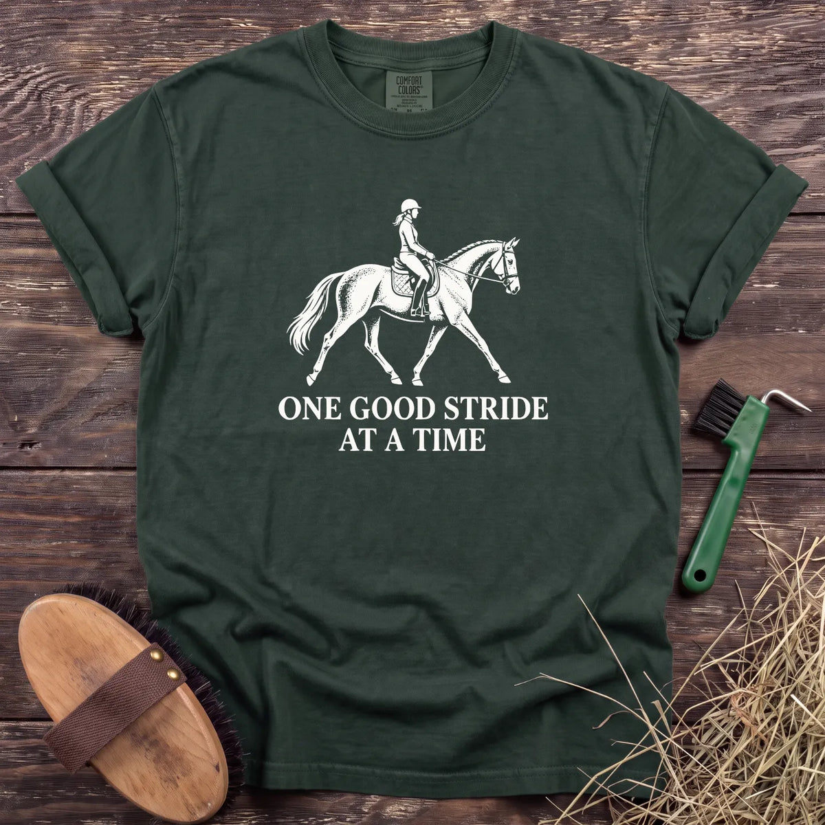 One Good Stride T-Shirt in Moss [color: Moss]