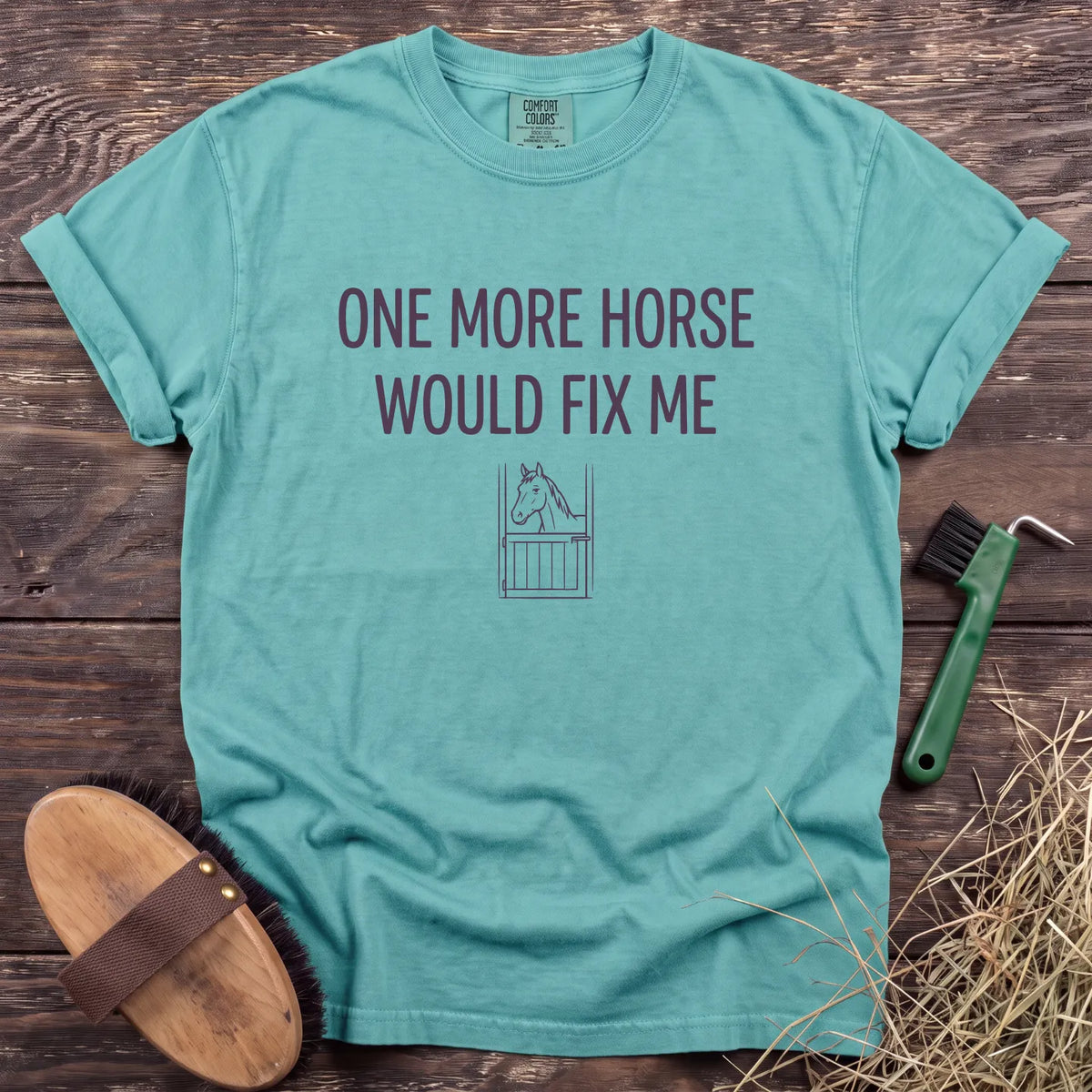 One More Horse T-Shirt in Chalky Mint [color: Chalky Mint]