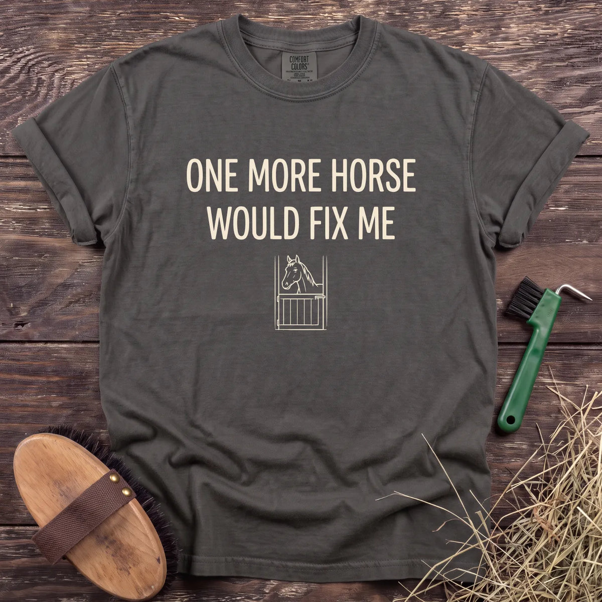 One More Horse T-Shirt in Pepper [color: Pepper]