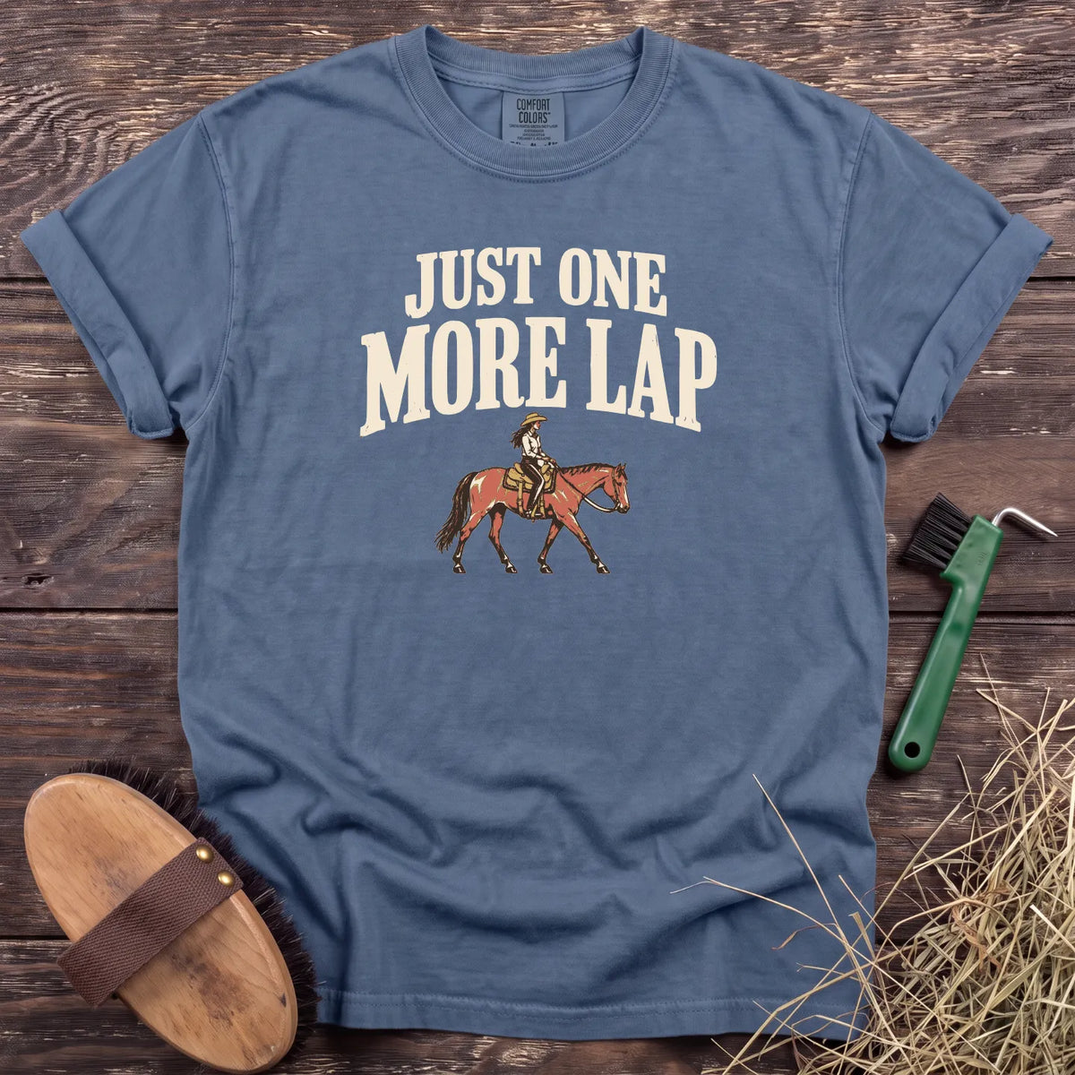 One More Lap T-Shirt in Blue Jean [color: Blue Jean]
