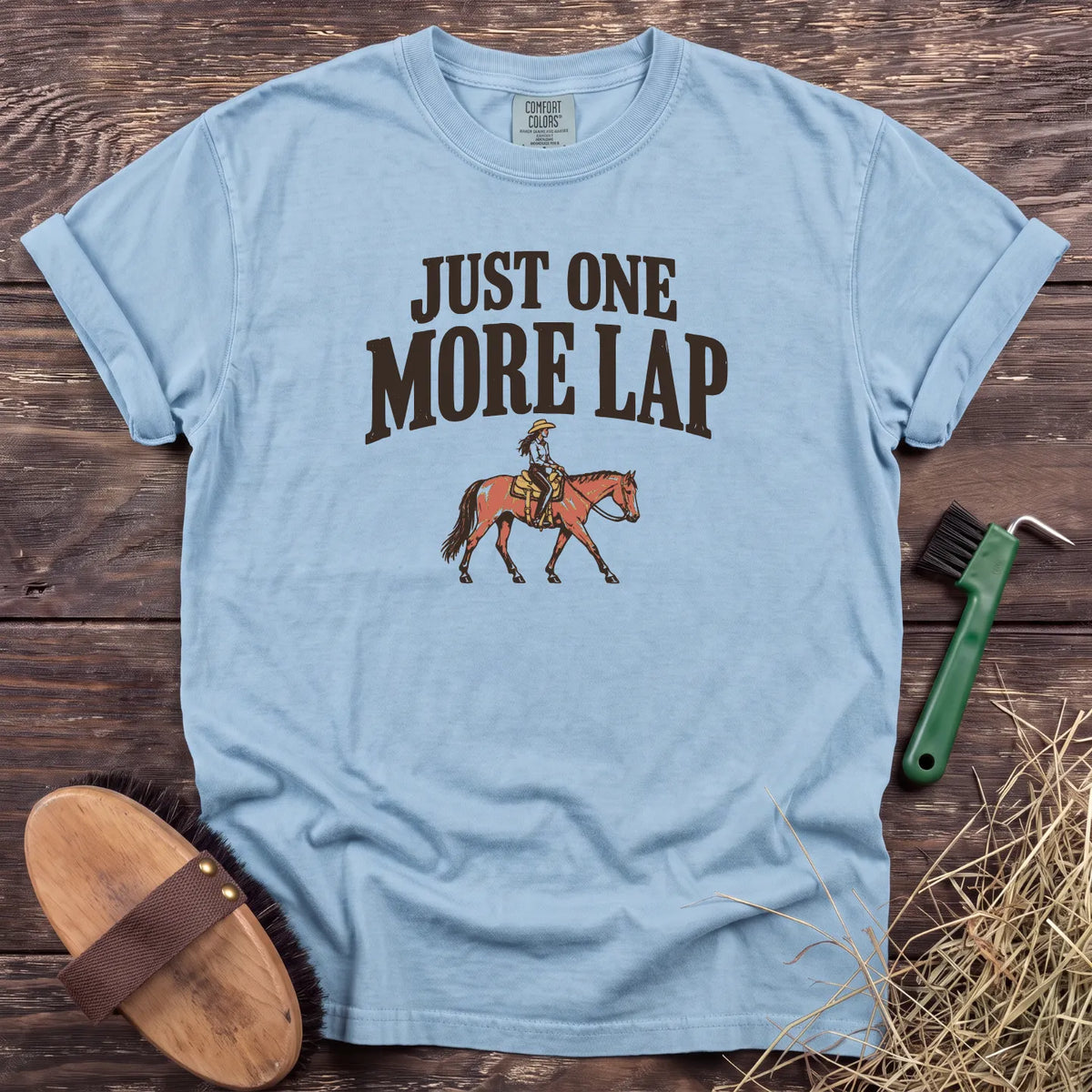 One More Lap T-Shirt in Chambray [color: Chambray]