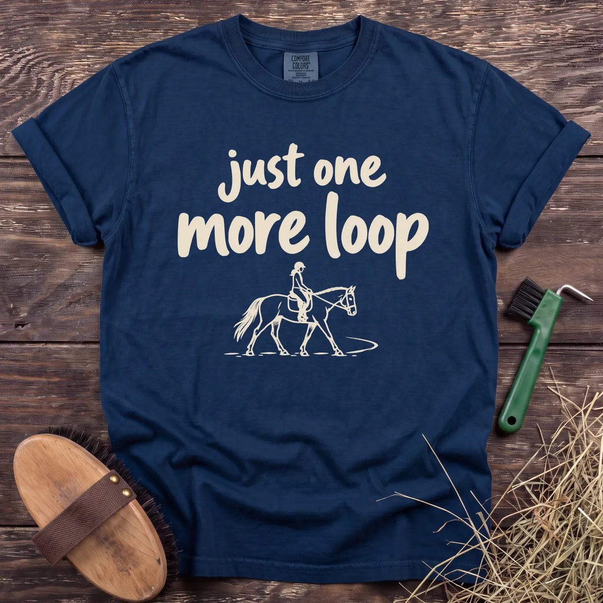 One More Loop T-Shirt in Navy [color: Navy]