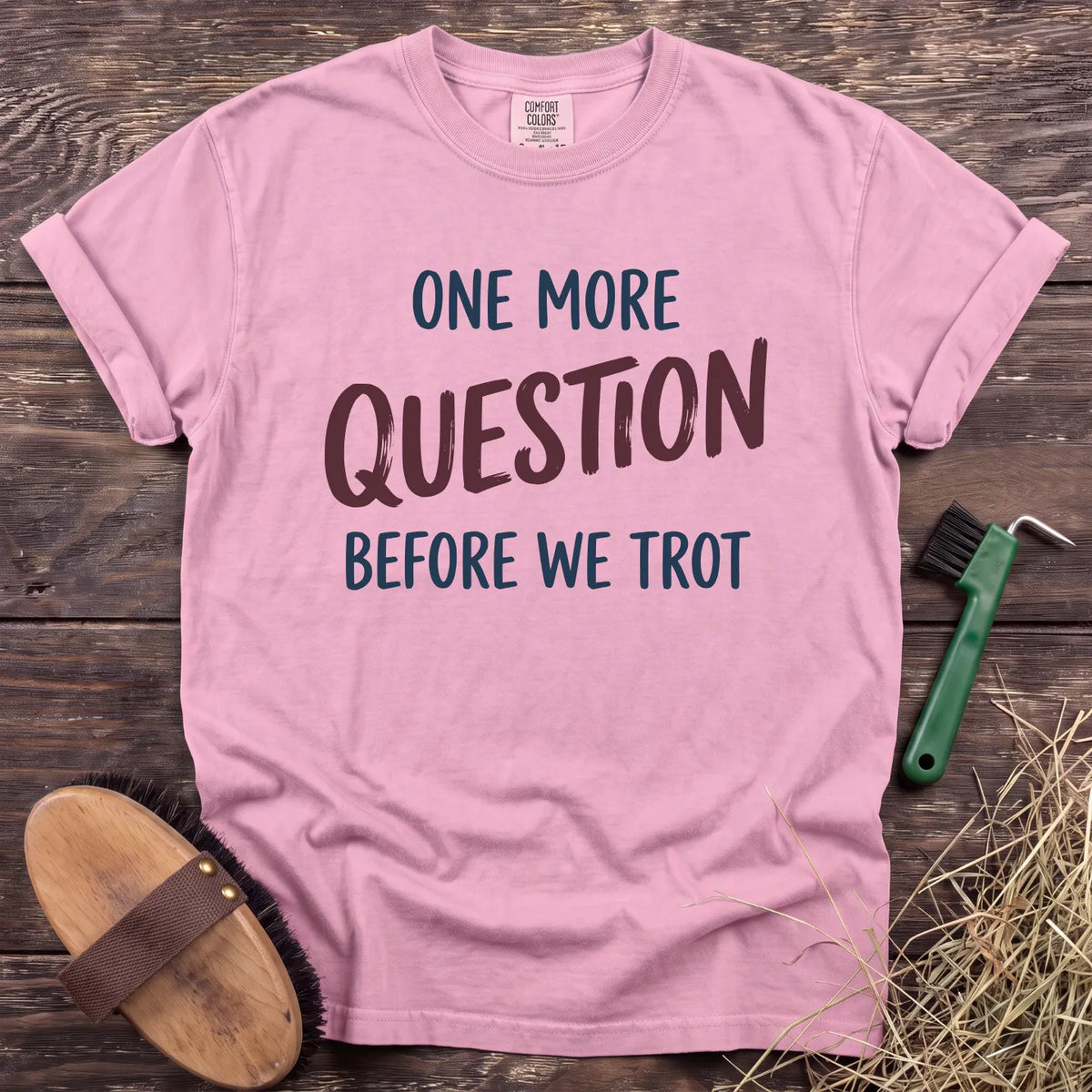 One More Question T-Shirt in Blossom [color: Blossom]