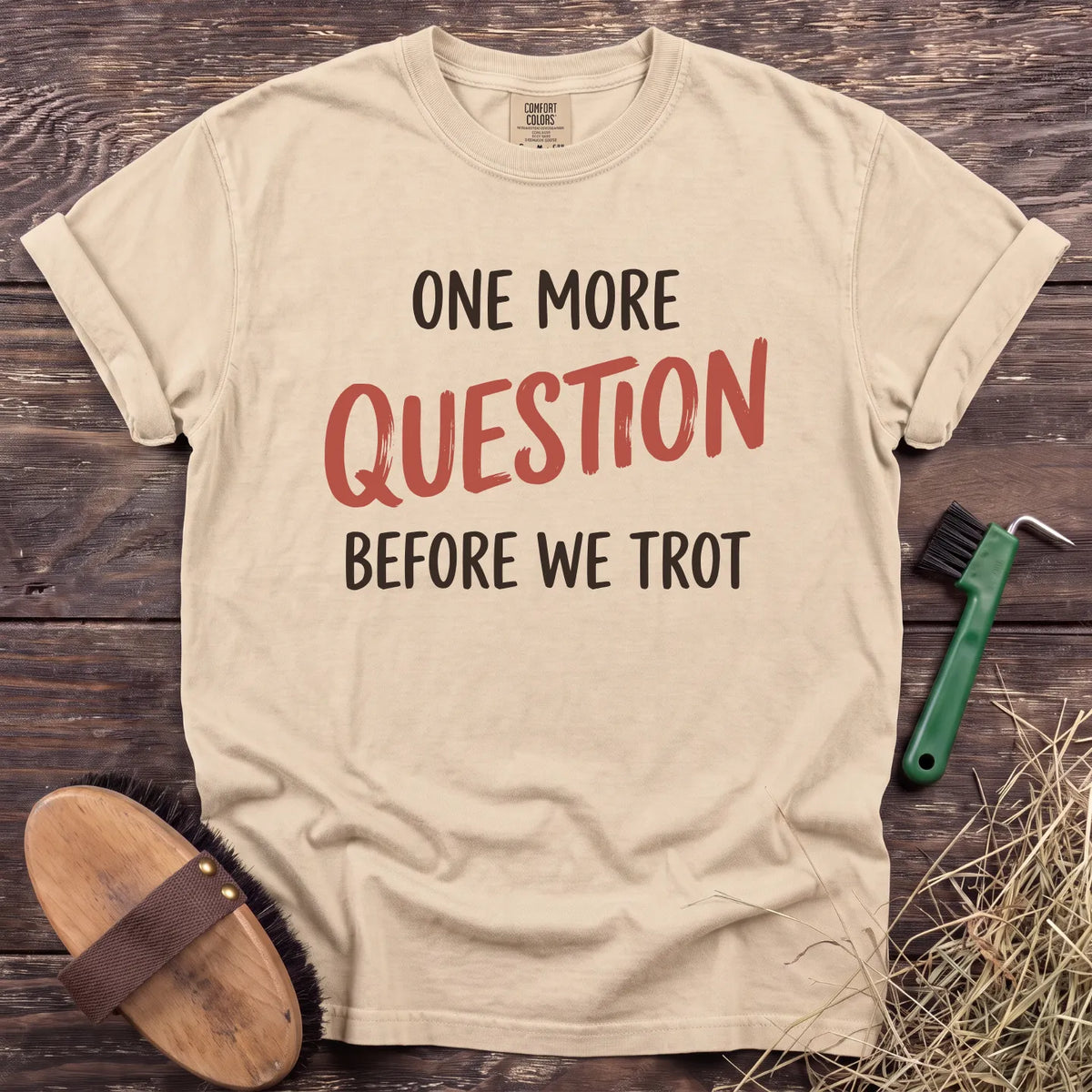 One More Question T-Shirt in Ivory [color: Ivory]