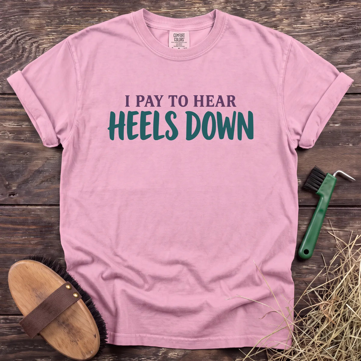 Pay for Heels Down T-Shirt in Blossom [color: Blossom]