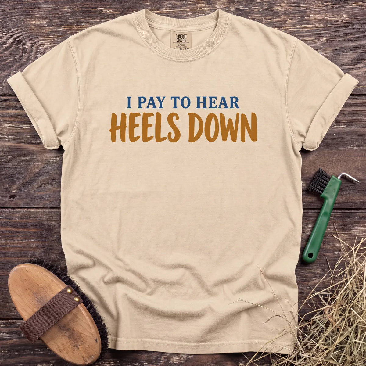 Pay for Heels Down T-Shirt in Ivory [color: Ivory]