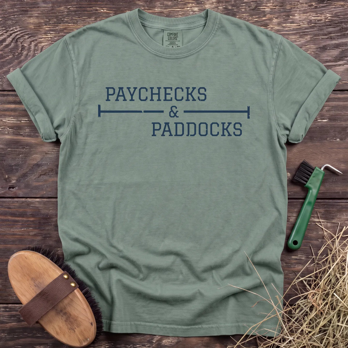 Paychecks & Paddocks T-Shirt in Bay [color: Bay]
