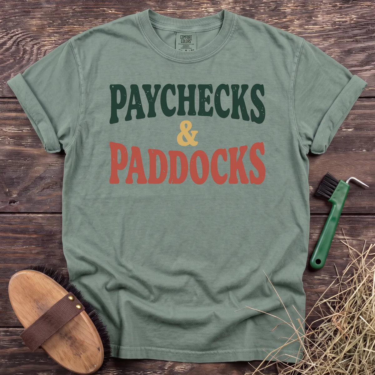 Paychecks & Paddocks T-Shirt in Bay [color: Bay]