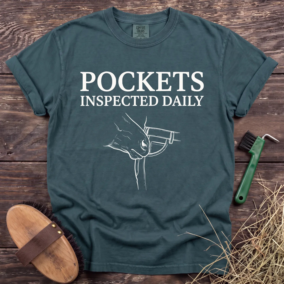 Pockets Inspected T-Shirt in Blue Spruce [color: Blue Spruce]