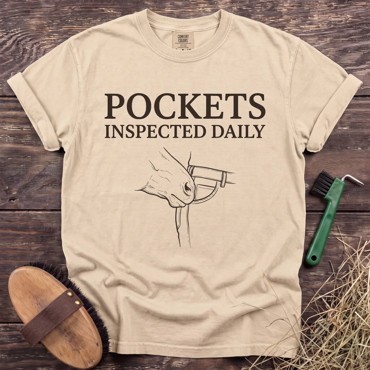 Pockets Inspected T-Shirt in Ivory [color: Ivory]