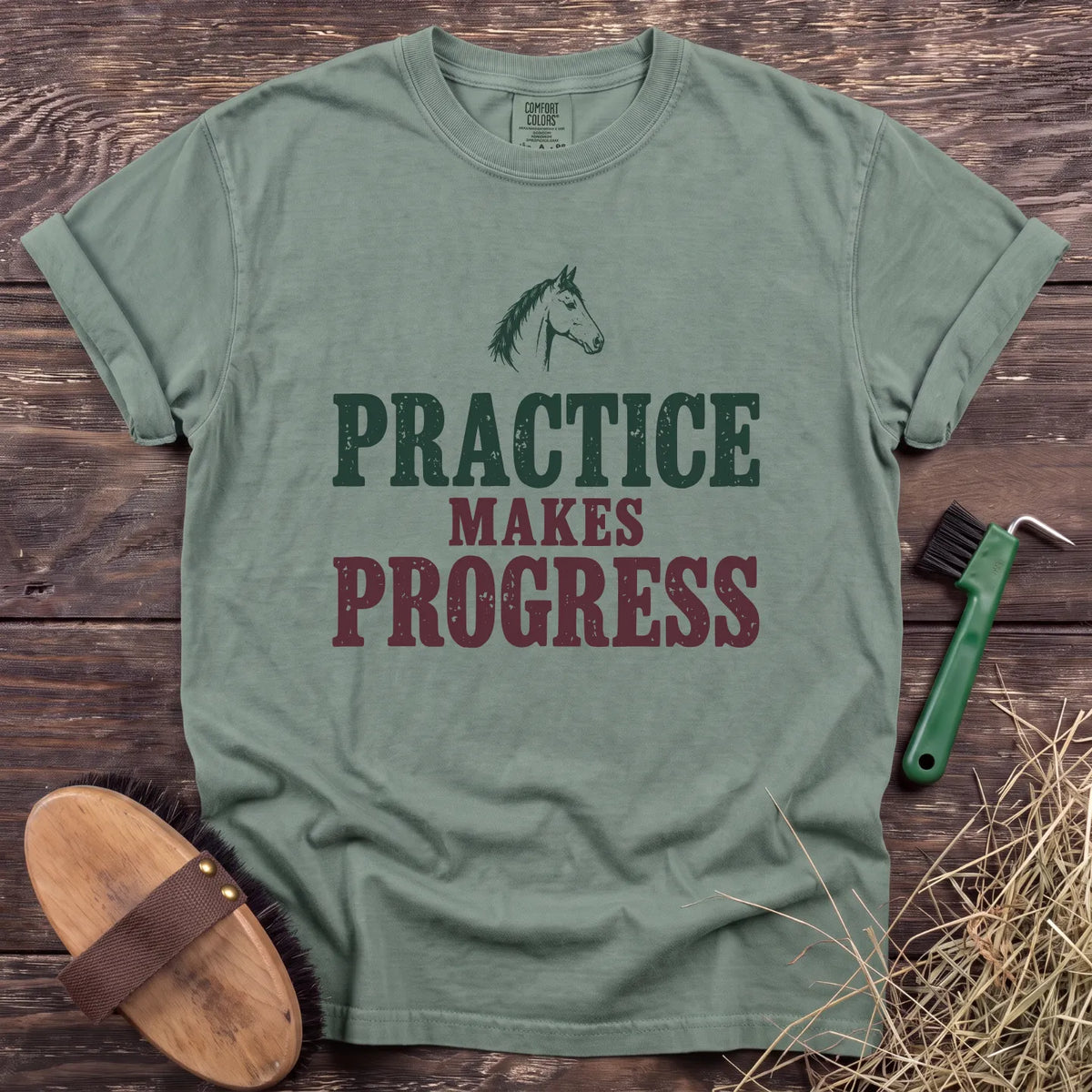 Practice Makes Progress T-Shirt in Bay [color: Bay]