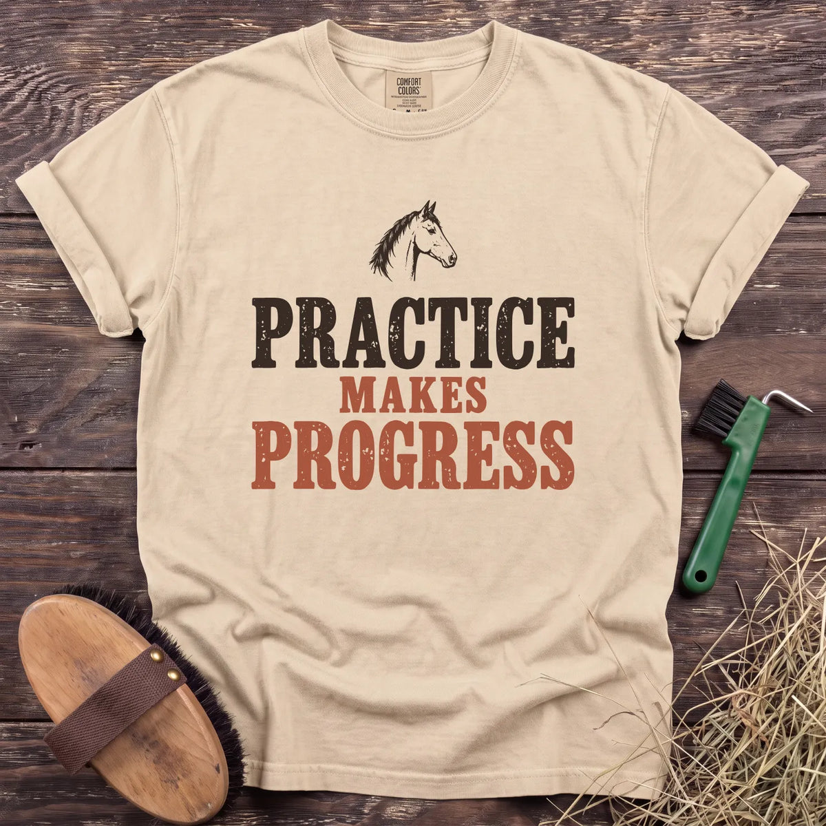 Practice Makes Progress T-Shirt in Ivory [color: Ivory]