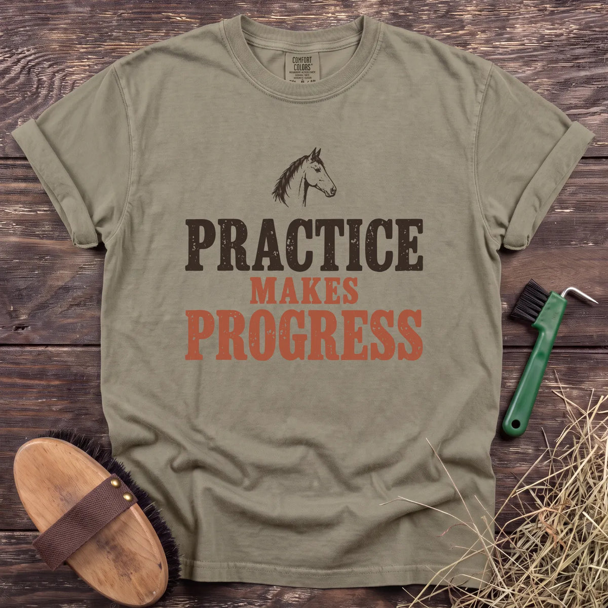 Practice Makes Progress T-Shirt in Sandstone [color: Sandstone]