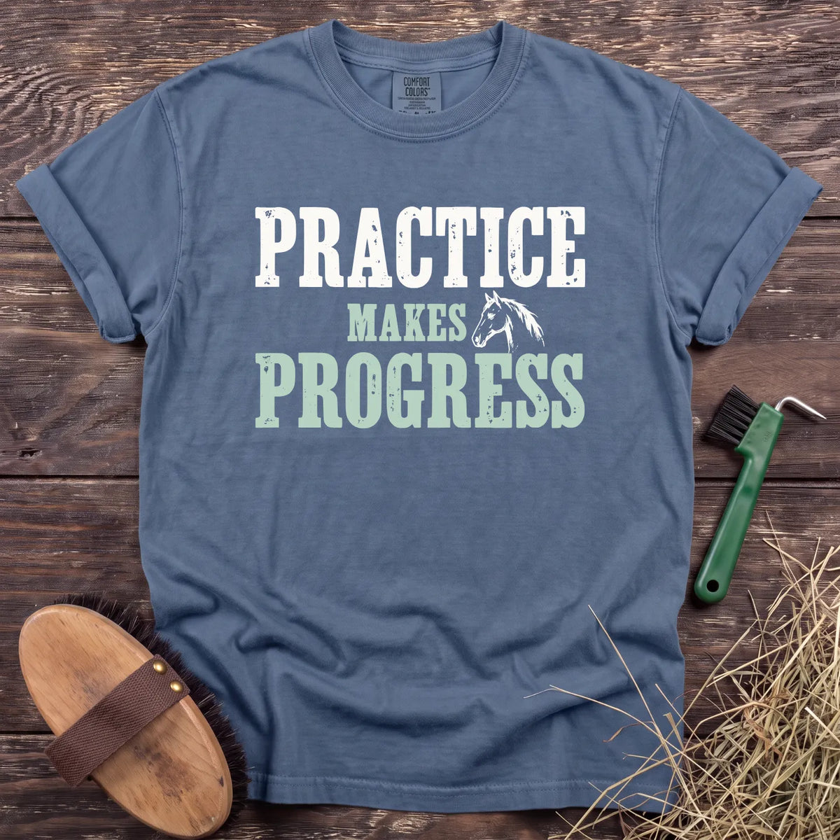 Practice Progress T-Shirt in Blue Jean [color: Blue Jean]