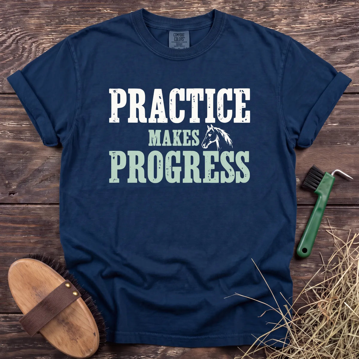 Practice Progress T-Shirt in Navy [color: Navy]