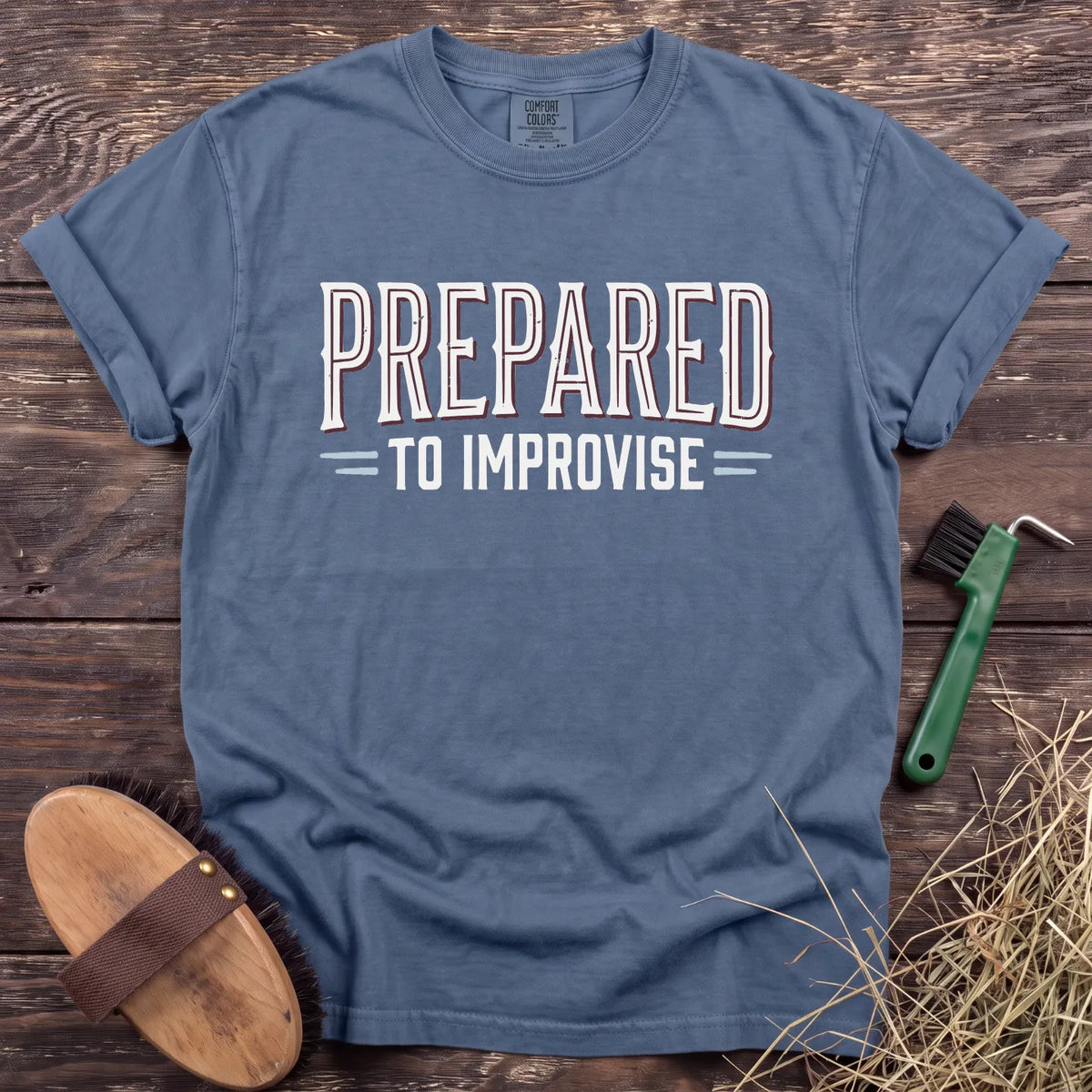 Prepared to Improvise T-Shirt in Blue Jean [color: Blue Jean]