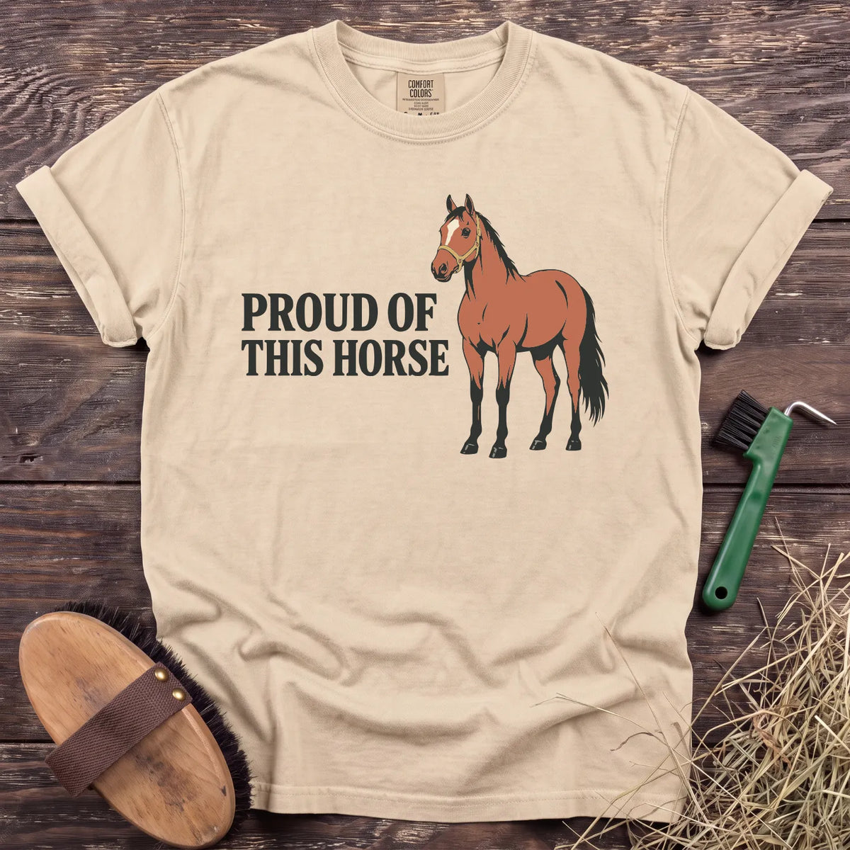 Proud of This Horse T-Shirt in Ivory [color: Ivory]