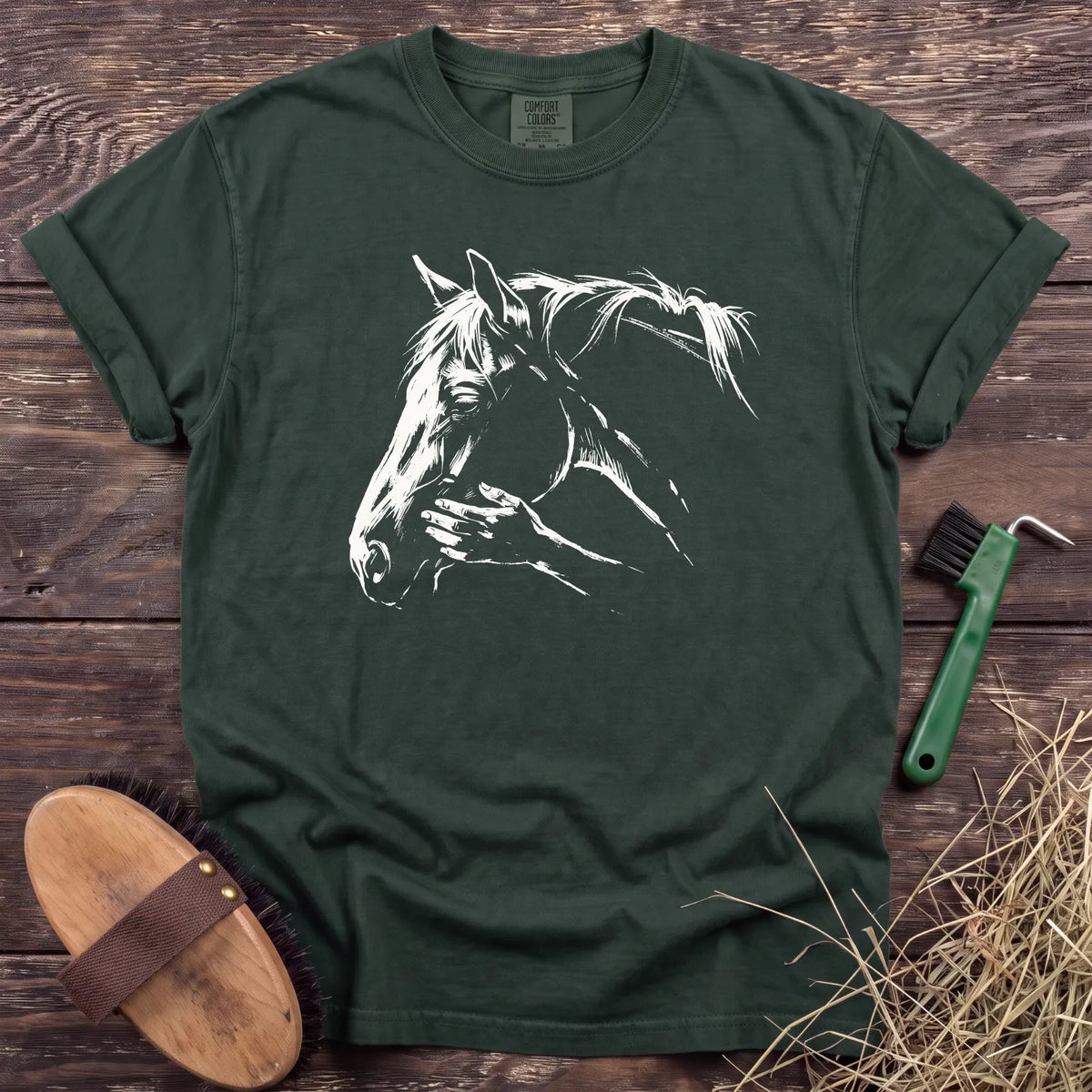Quiet Connection T-Shirt in Moss [color: Moss]