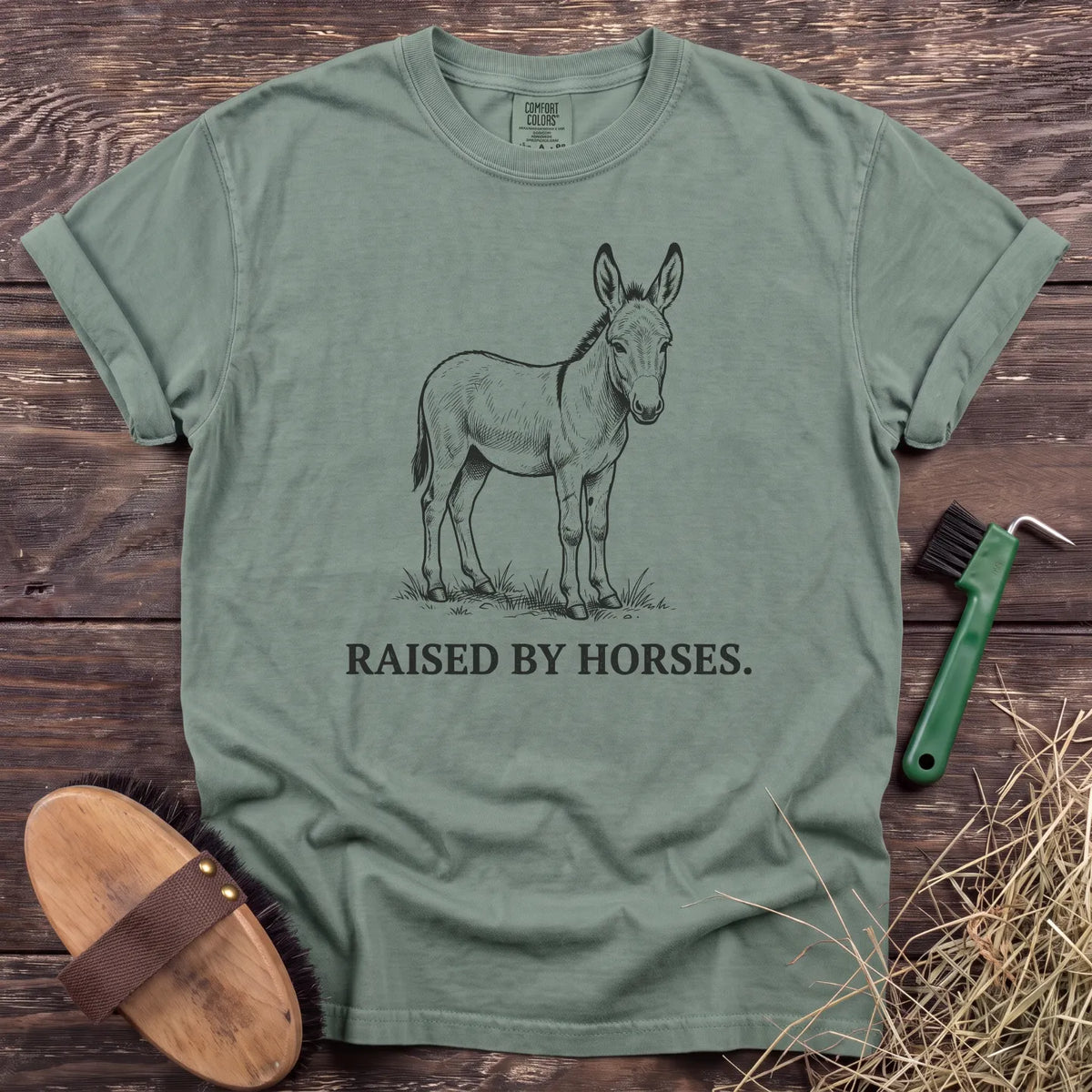 Raised by Horses T-Shirt in Bay [color: Bay]