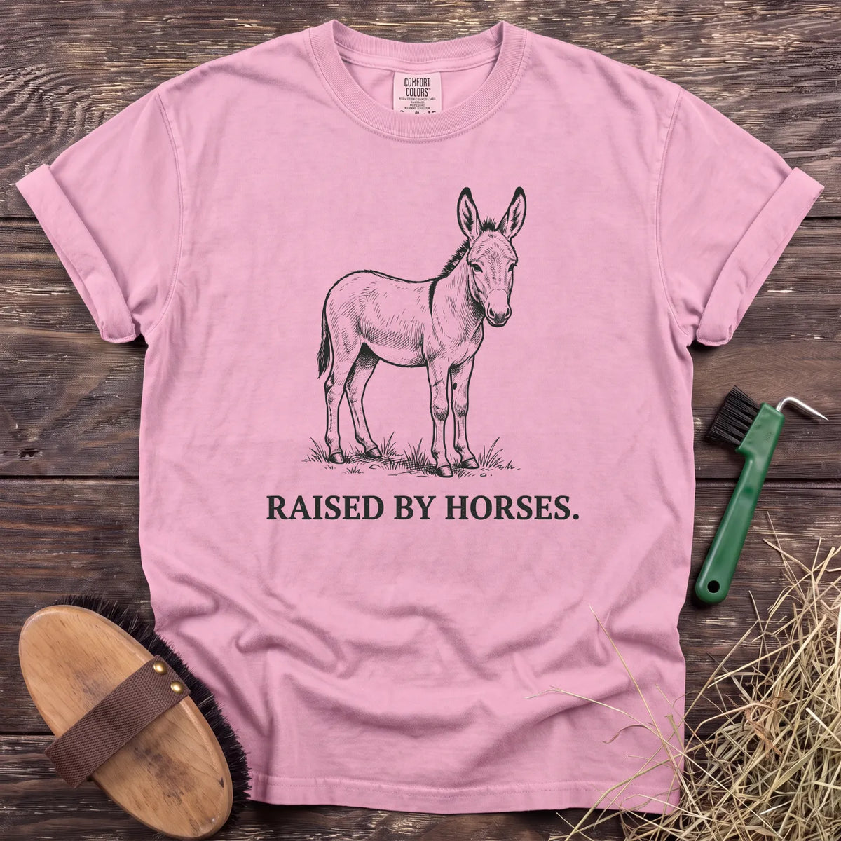 Raised by Horses T-Shirt in Blossom [color: Blossom]