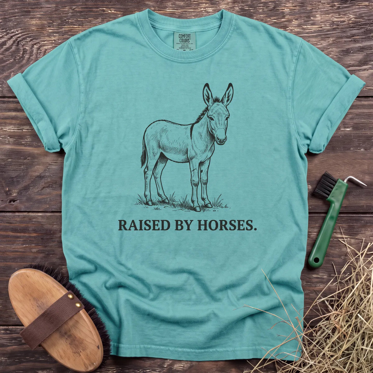 Raised by Horses T-Shirt in Chalky Mint [color: Chalky Mint]