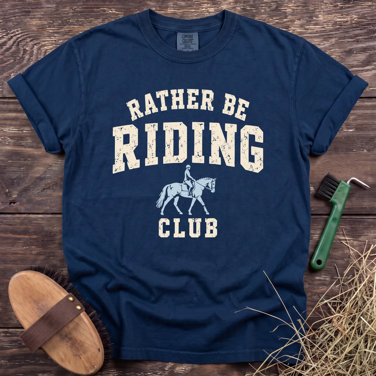 Rather Be Riding T-Shirt in Navy [color: Navy]