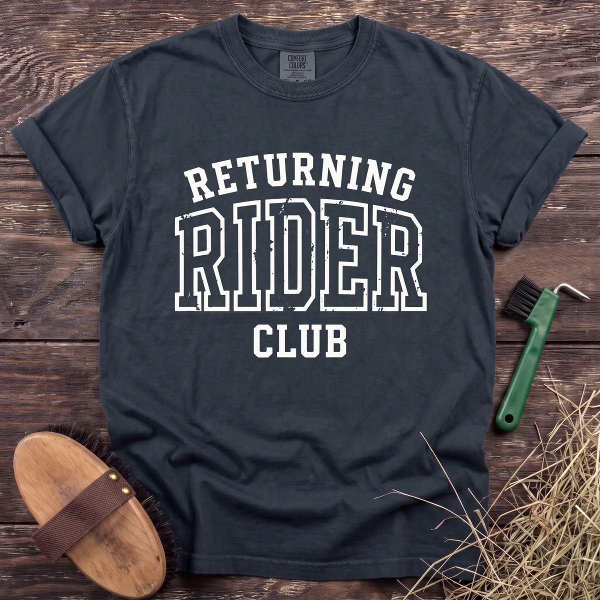 Returning Rider Club T-Shirt in Graphite [color: Graphite]
