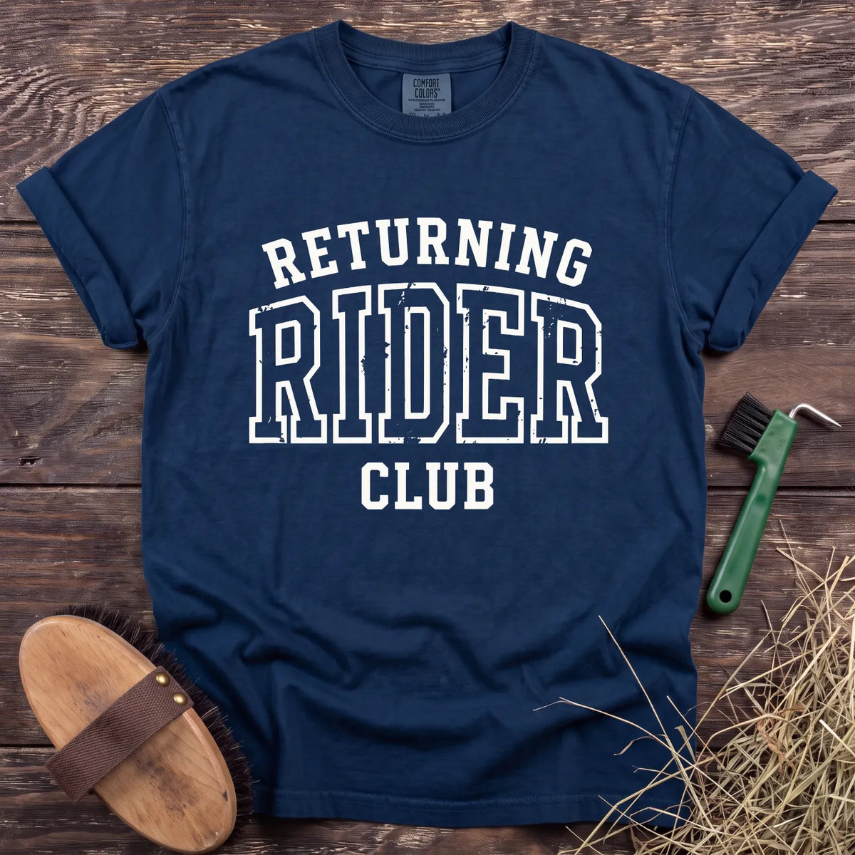 Returning Rider Club T-Shirt in Navy [color: Navy]
