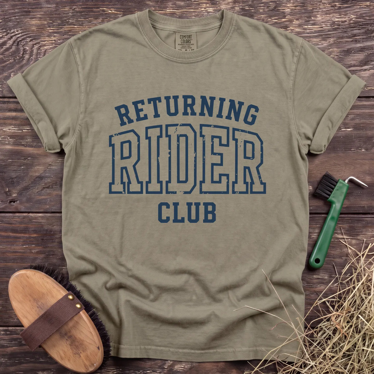 Returning Rider Club T-Shirt in Sandstone [color: Sandstone]