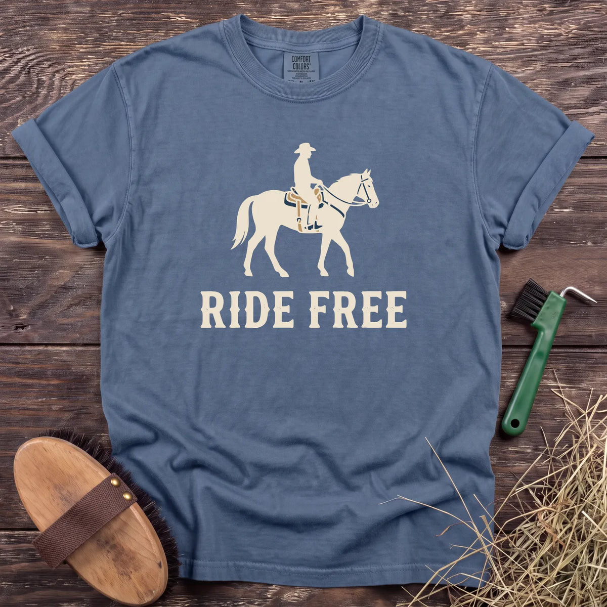 Ride Free T-Shirt in Blue Jean [color: Blue Jean]