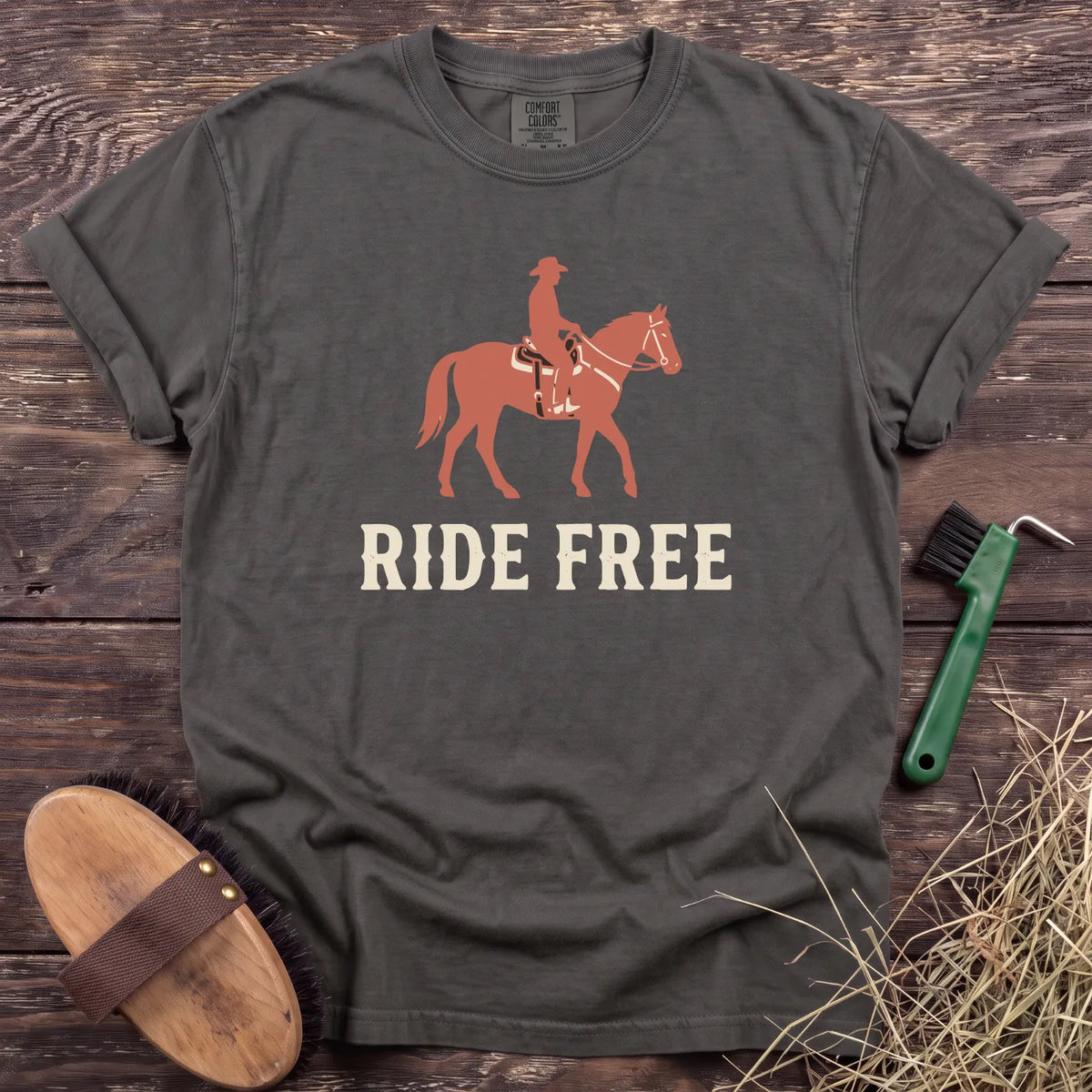 Ride Free T-Shirt in Pepper [color: Pepper]