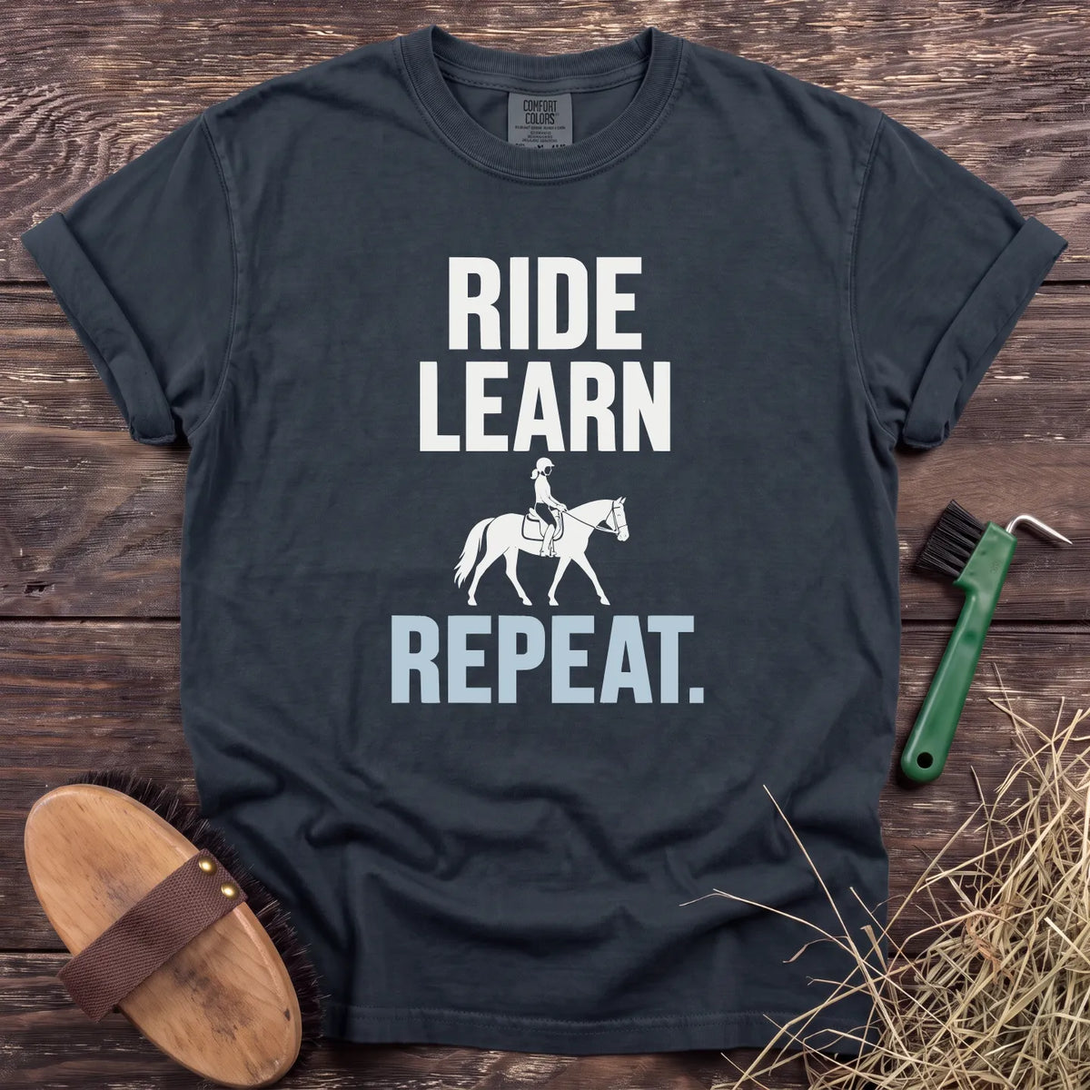 Ride Learn Repeat T-Shirt in Graphite [color: Graphite]