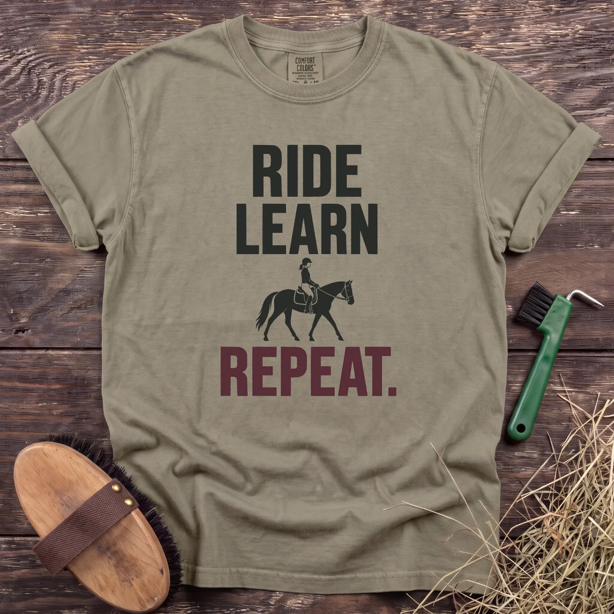 Ride Learn Repeat T-Shirt in Sandstone [color: Sandstone]