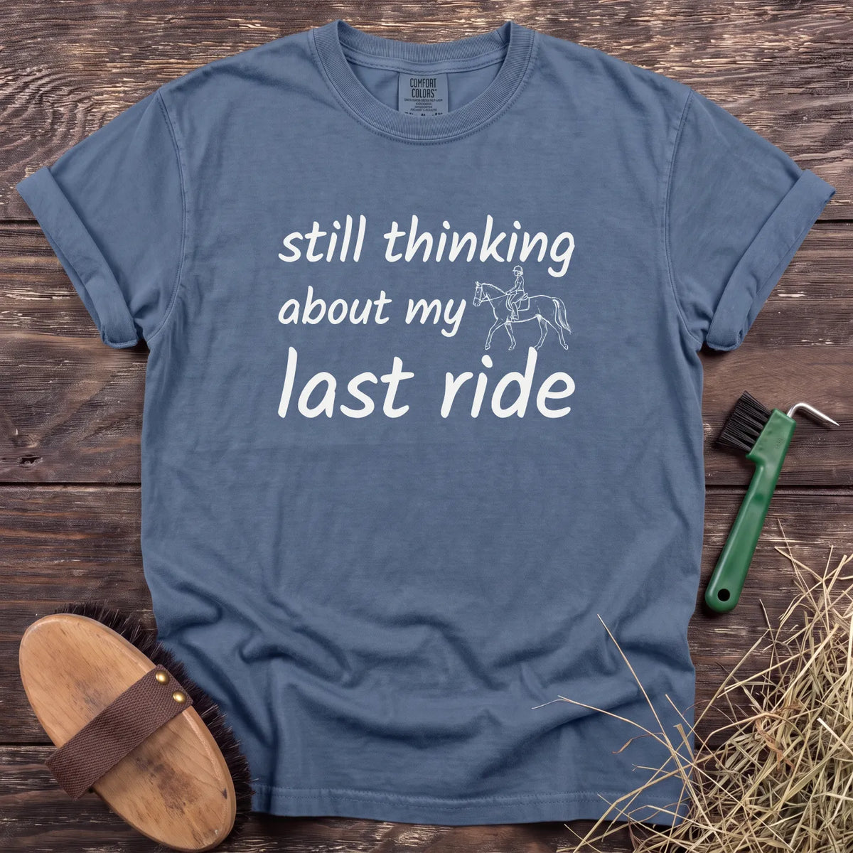 Ride on Repeat T-Shirt in Blue Jean [color: Blue Jean]