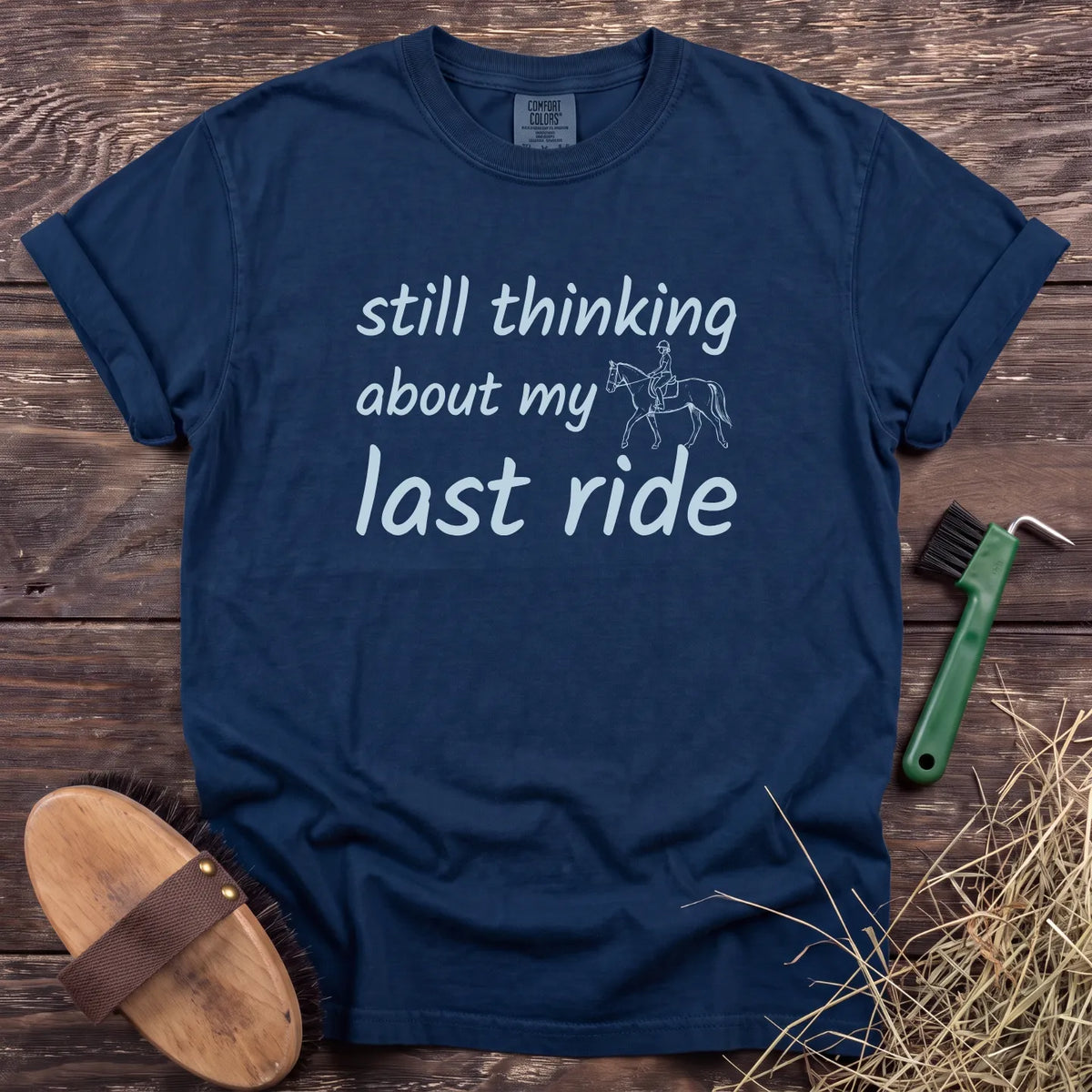 Ride on Repeat T-Shirt in Navy [color: Navy]