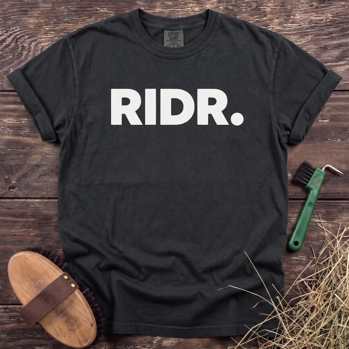 RIDR. T-shirt in Black [color: Black]