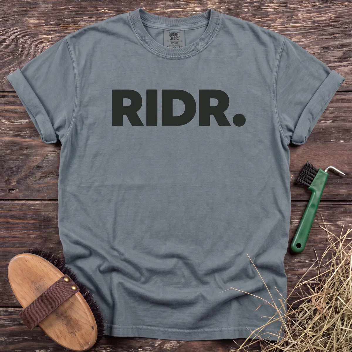 RIDR. T-shirt in Granite [color: Granite]