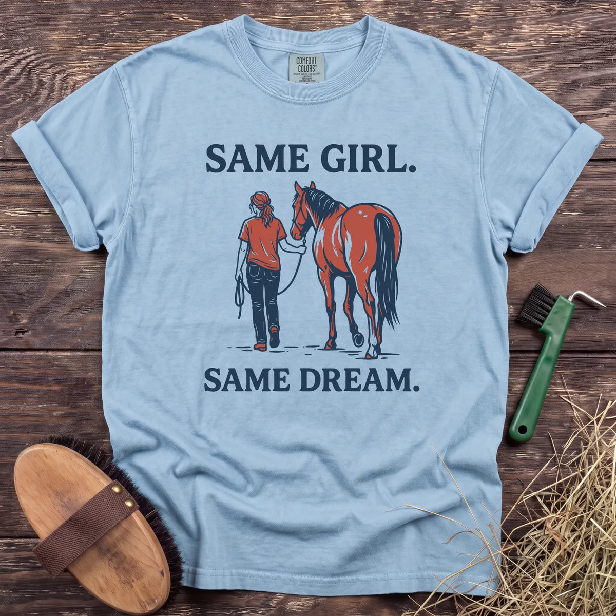 Same Girl Same Dream T-Shirt in Chambray [color: Chambray]
