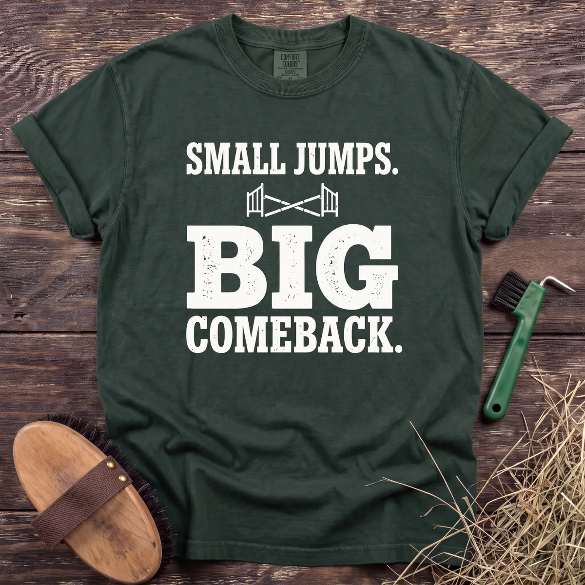 Small Jumps T-Shirt in Moss [color: Moss]